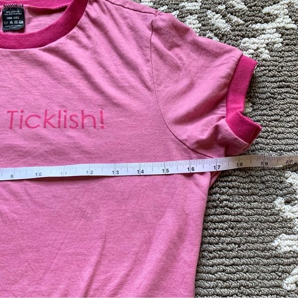 Britney Spears Rare Vintage Ringer Tee Totally Ticklish Curious Sz S/M - Picture 5 of 7